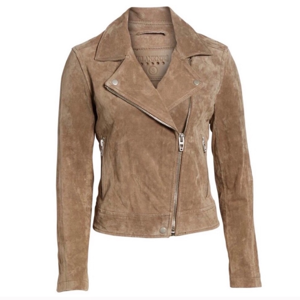 New BlankNYC Suede Taupe Moto Jacket Size XXL - Picture 2 of 7